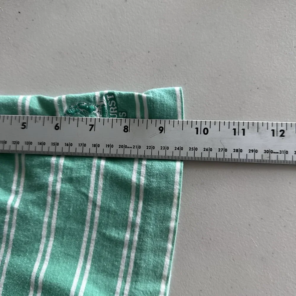 Polo Golf Ralph Lauren Shirt Mens L Green Stripe Vintage Lisle Coastal Pinehurst